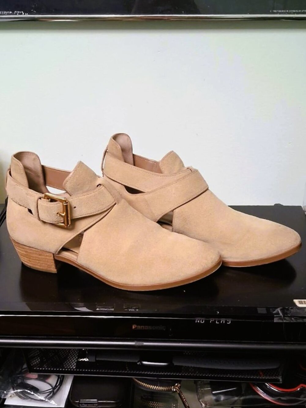 AUTHENTIC Michael Michael Kors "Mercer" Suede Cutout Booties